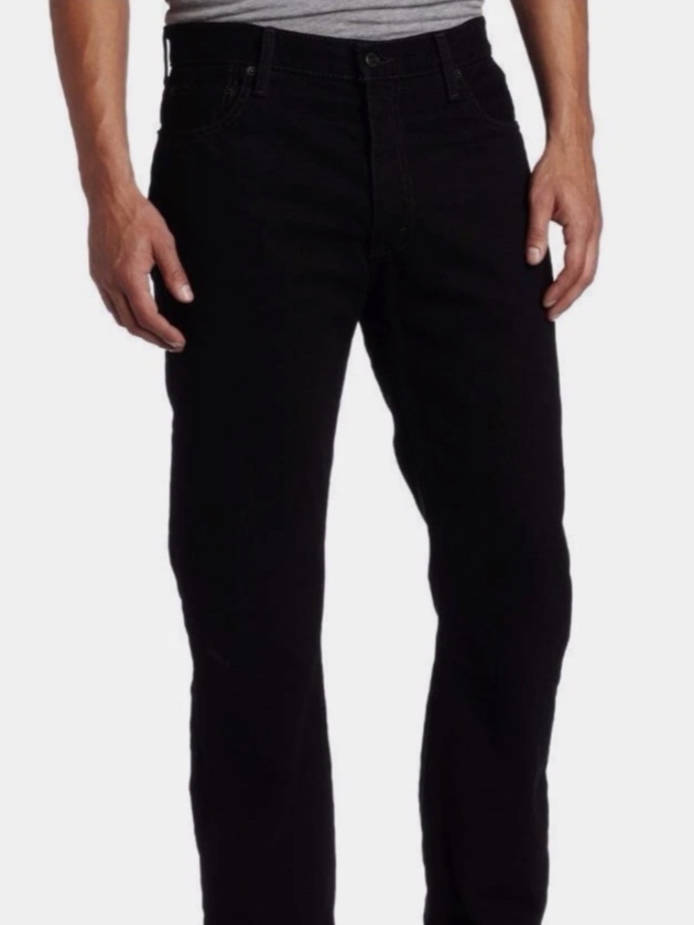 Levi's 505 Mens Black Jeans 33x30 Regular 100% Cotton Straight Leg EXCELLENT